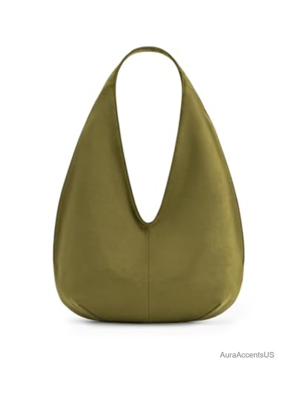 Faux Suede Hobo Shoulder Bag with Magnetic Closure